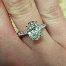 Load image into Gallery viewer, Oval Lab Diamond with Lab Diamond Shoulders - Product Code - LB38