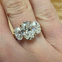 Load image into Gallery viewer, Oval Lab Diamond Trilogy Ring - Product Code - LB43