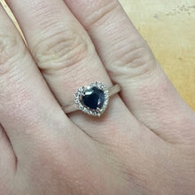 Load image into Gallery viewer, Heart Shaped Sapphire & Diamond Ring - Product Code - G850