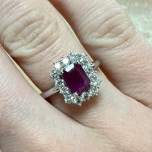 Load image into Gallery viewer, 1.10ct Ruby & Diamond White Gold Ring - Product Code - G816