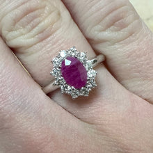 Load image into Gallery viewer, Ruby & Diamond Ring - Product Code - G847