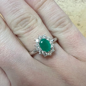 Emerald & Diamond Ring - Product Code - G846