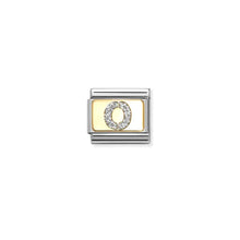 Load image into Gallery viewer, Nomination Yellow Gold with Silver Glitter Initial Charms | A - Z Available Here | CLICK HERE FOR ALL LETTERS