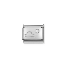Load image into Gallery viewer, Nomination Composable Classic Link, Silver Zodiac Signs with White Stone | Available Here | CLICK HERE FOR ALL ZODIAC SIGNS