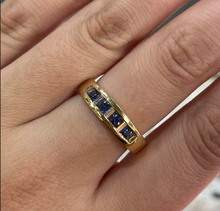 Load image into Gallery viewer, Sapphire & Diamond Band Ring - Product Code - AA21