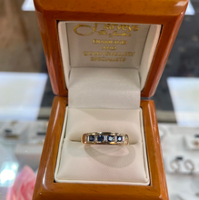 Load image into Gallery viewer, Sapphire & Diamond Band Ring - Product Code - AA21