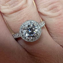 Load image into Gallery viewer, Silver Halo Style Stone Set Ring - Product Code - A277