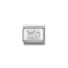 Load image into Gallery viewer, Nomination Composable Classic Link, Silver Zodiac Signs with White Stone | Available Here | CLICK HERE FOR ALL ZODIAC SIGNS