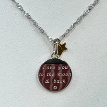 Load image into Gallery viewer, Sterling Silver Love You to the Moon & Back Pendant & Silver Chain