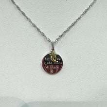 Load image into Gallery viewer, Sterling Silver Love You to the Moon & Back Pendant & Silver Chain