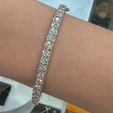 Load image into Gallery viewer, Diamond White Gold Bangle - Product Code - E592