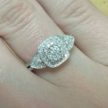 Load image into Gallery viewer, White Gold Diamond Designer Ring - Product Code - E612