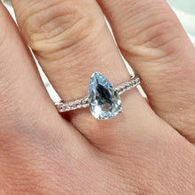 Load image into Gallery viewer, Blue Topaz, White Gold Ring - Product Code - H98