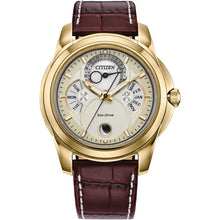 Load image into Gallery viewer, Calendrier Moonphase, Eco Drive Strap Watch - Product Code - BU0082-06P
