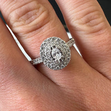 Load image into Gallery viewer, Oval Diamond Halo Design Ring - Product Code - G884