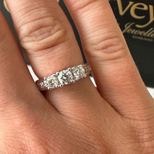 Load image into Gallery viewer, One Carat Diamond, 18ct White Gold, Trilogy Ring - Product Code - G855