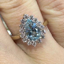 Load image into Gallery viewer, Pear Shaped Blue Topaz Ring - Product Code - H179