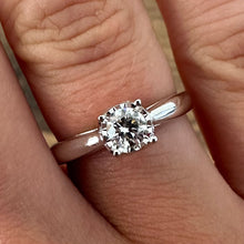 Load image into Gallery viewer, Diamond White Gold Solitaire Ring - Product Code - G866