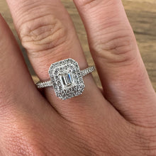 Load image into Gallery viewer, 18ct White Gold Emerald Cut Diamond Ring - Product Code - G865