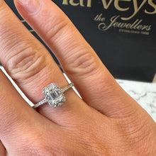 Load image into Gallery viewer, 18ct White Gold Emerald Cut Diamond Ring - Product Code - G856