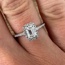 Load image into Gallery viewer, 18ct White Gold Emerald Cut Diamond Ring - Product Code - G856