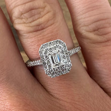 Load image into Gallery viewer, 18ct White Gold Emerald Cut Diamond Ring - Product Code - G865