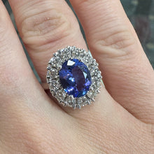 Load image into Gallery viewer, Diamond and Tanzanite White Gold Ring - Product Code E567