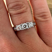 Load image into Gallery viewer, One Carat Diamond, 18ct White Gold, Trilogy Ring - Product Code - G855