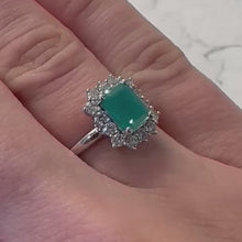 Load and play video in Gallery viewer, 1.10ct Emerald &amp; Diamond Ring - Product Code - G839
