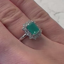 Load and play video in Gallery viewer, 1.10ct Emerald & Diamond Ring - Product Code - G839