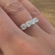 Load and play video in Gallery viewer, 1.06ct Diamond, 18ct White Gold, Five Stone Band - Product Code - B469