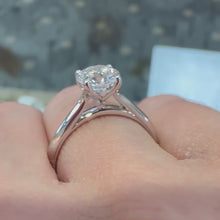Load and play video in Gallery viewer, One Carat Lab Diamond Solitaire Ring - Product Code - LB5