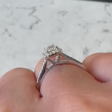 Load and play video in Gallery viewer, 18ct White Gold Emerald Cut Diamond Ring - Product Code - G856