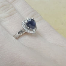 Load and play video in Gallery viewer, Heart Shaped Sapphire &amp; Diamond Ring - Product Code - G850
