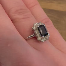 Load and play video in Gallery viewer, 1.10ct Sapphire & Diamond Ring - Product Code - G840