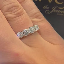 Load and play video in Gallery viewer, 1.06ct Diamond, 18ct White Gold, Five Stone Band - Product Code - B469