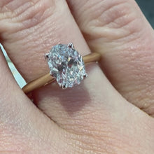 Load and play video in Gallery viewer, Oval Lab Diamond Yellow Gold Ring - Product Code - LB4