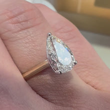 Load and play video in Gallery viewer, Two Carat Pear Lab Diamond Ring - Product Code - LB8