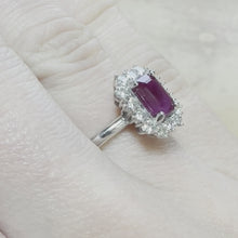 Load and play video in Gallery viewer, 1.10ct Ruby & Diamond White Gold Ring - Product Code - G816