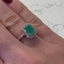 Load and play video in Gallery viewer, 1.10ct Emerald & Diamond Ring - Product Code - G839