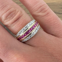 Load image into Gallery viewer, Ruby & Diamond Designer Band Ring - Product Code - G882
