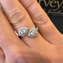 Load image into Gallery viewer, 18ct White Gold Designer Pear & Round Diamond Ring - Product Code - B468