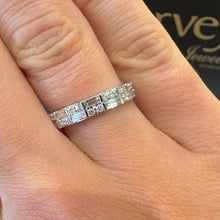 Load image into Gallery viewer, 18ct White Gold Baguette & Round Diamond Band - Product Code - B472