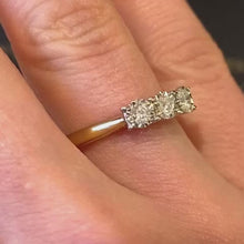 Load and play video in Gallery viewer, Diamond Designer Three Stone Ring - B457