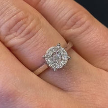 Load and play video in Gallery viewer, 9ct White Gold Diamond Ring