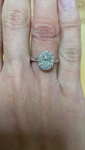 Load and play video in Gallery viewer, Handmade Oval Diamond Designer Ring Hallmarked 18ct White Gold - Product Code - Y404