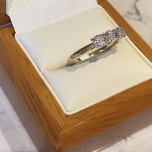 Load and play video in Gallery viewer, Diamond Designer Three Stone Ring - B457