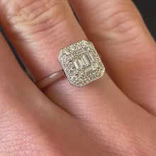 Load and play video in Gallery viewer, 18ct White Gold Diamond Designer Ring - B452