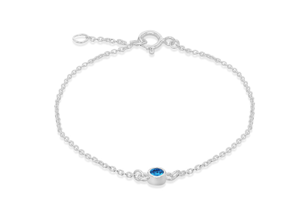 December Birthstone Silver Bracelet - Product Code - 8.29.9001