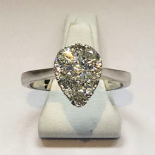 Load image into Gallery viewer, Diamond White Gold Pear Shaped Designer Ring - Product Code - E562